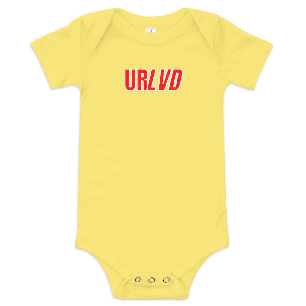 URLVD BABY "COLLEGIATE" ONESIE