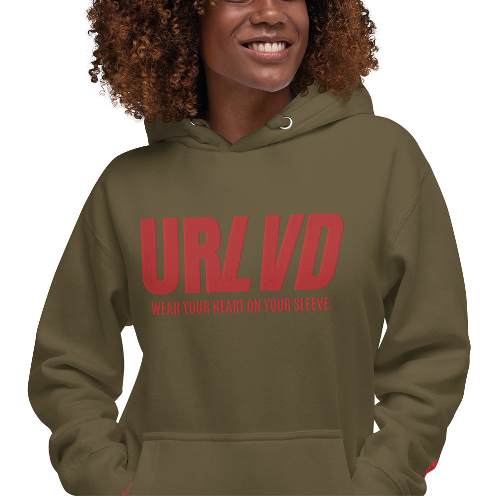 URLVD UNISEX “HEART ON SLEEVE” HOODIE
