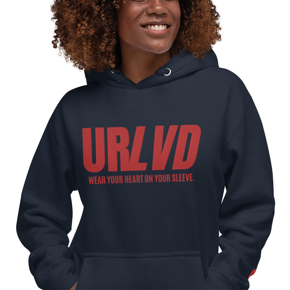 URLVD UNISEX “HEART ON SLEEVE” HOODIE
